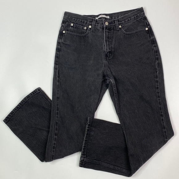 Vintage Tommy Hilfiger Black Bootcut Denim Jeans 30x30 - Picture 1 of 13
